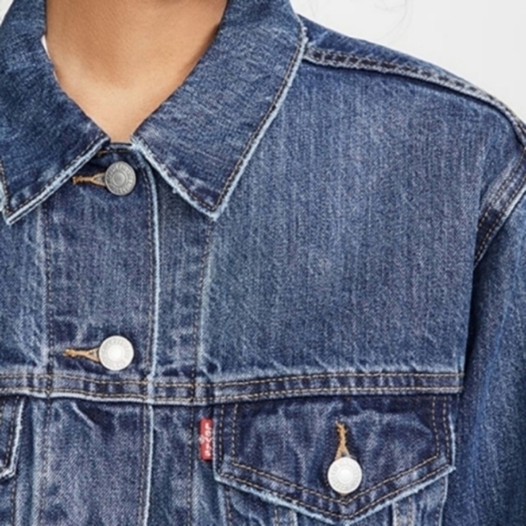 Levi's Ex-Boyfriend Trucker Jacket Denim Jean Coat 90s 80s Y2K - Picture 9 of 10